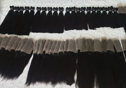 2x6 Bone straight hair natural