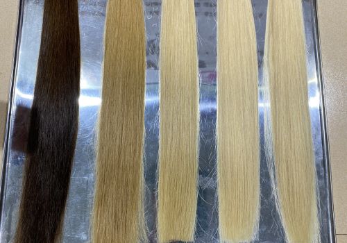 Bone straight tape super double drawn blonde color
