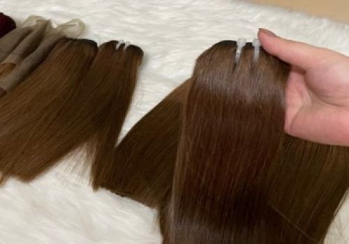 Bone straight super double drawn brown color