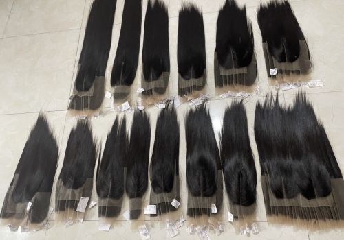 Closure 2x6 middle part natural color bone straight