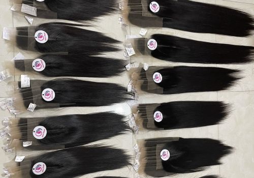 Closure middle part 2x6 natural color bone straight 